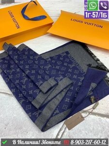 Шарф Louis Vuitton кашемировый с узором Monogram Графит