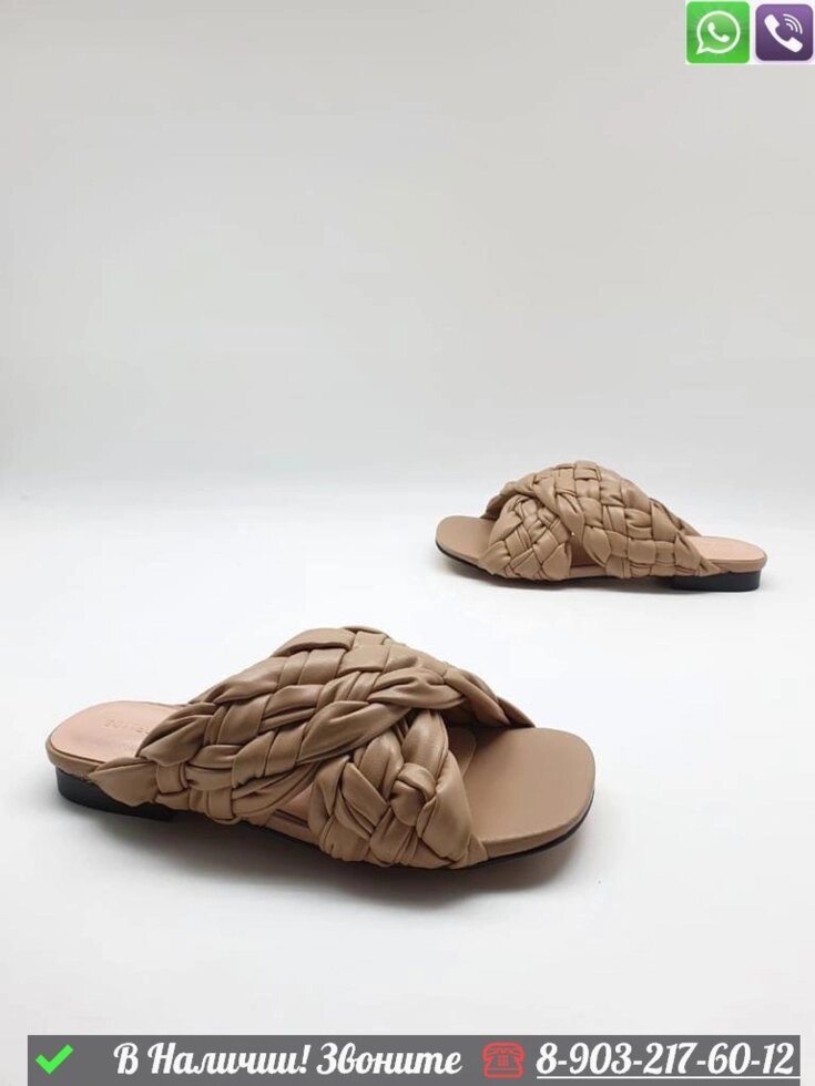 Шлепанцы Bottega Veneta BV Board плетенные сандалии от компании Интернет Магазин брендовых сумок и обуви - фото 1
