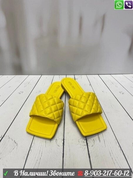 Шлепанцы Bottega Veneta тапочки Желтый от компании Интернет Магазин брендовых сумок и обуви - фото 1