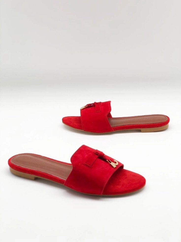 Шлепанцы Loro Piana Summer Charms Красный от компании Интернет Магазин брендовых сумок и обуви - фото 1