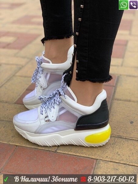 Сникерсы Fendi Фенди на платформе кроссовки Белый от компании Интернет Магазин брендовых сумок и обуви - фото 1