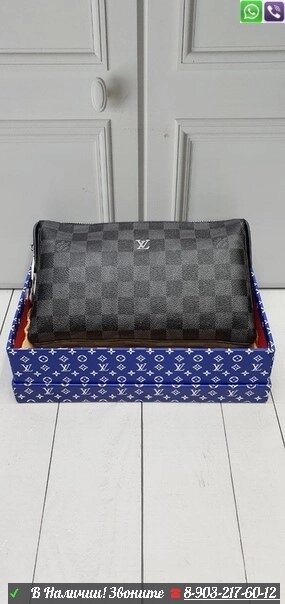 Сумка барсетка Louis Vuitton с замком Черный от компании Интернет Магазин брендовых сумок и обуви - фото 1