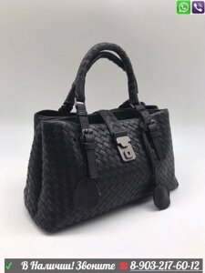 Сумка bottega veneta intrecciato roma черная