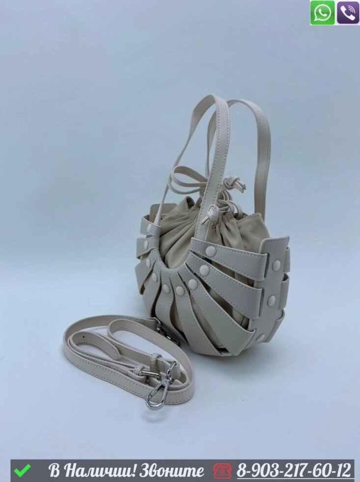 Сумка Bottega Veneta Shell Белый от компании Интернет Магазин брендовых сумок и обуви - фото 1