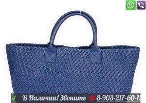 Сумка Bottega Venetta Cabat плетеная Botega Veneta Серый Фиолетовый