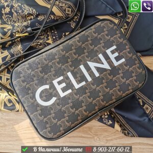 Сумка Celine кожаная коричневая