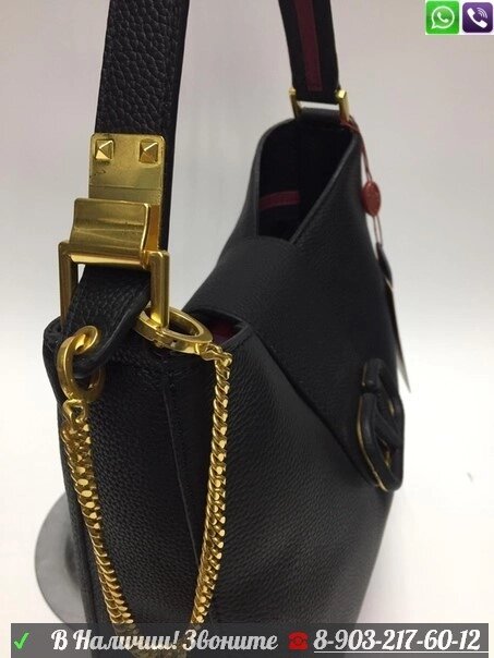 Сумка черная Valentino от компании Интернет Магазин брендовых сумок и обуви - фото 1