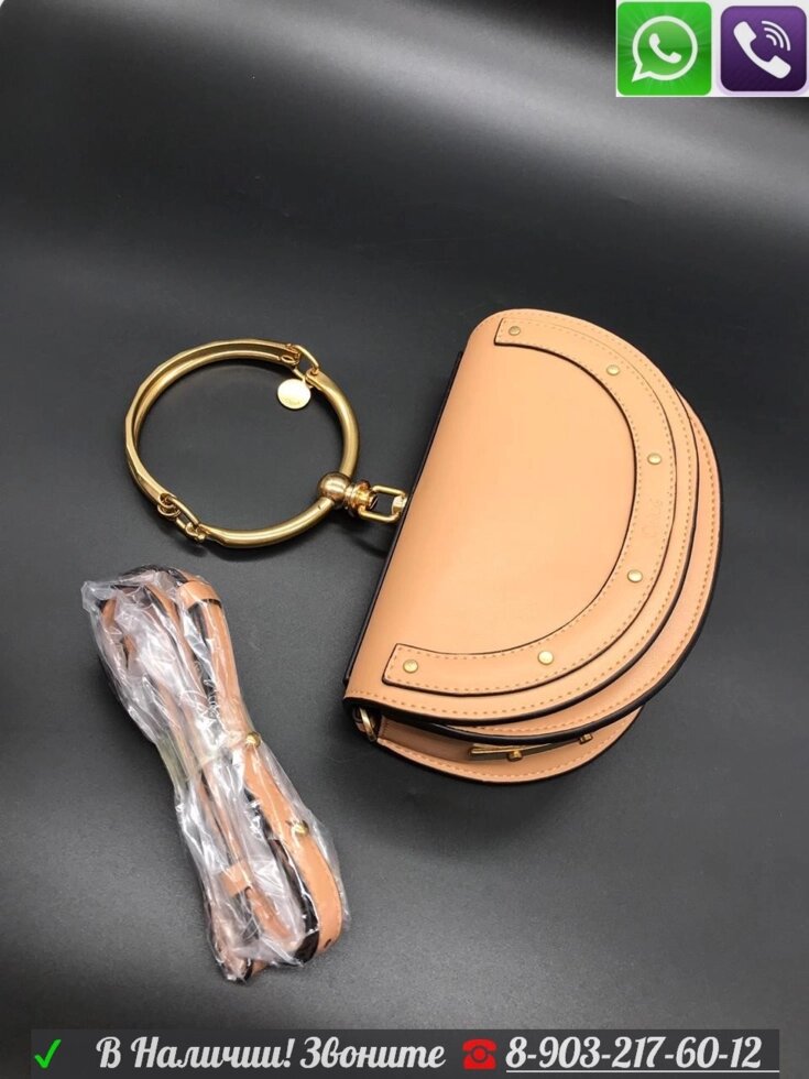 Сумка Chloe Nile Minaudiere Bracelet Хлое c кольцом от компании Интернет Магазин брендовых сумок и обуви - фото 1