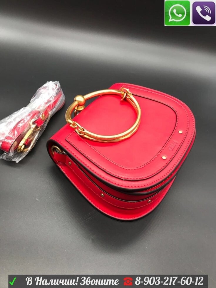 Сумка Chloe Nile Small Bracelet клатч Красный от компании Интернет Магазин брендовых сумок и обуви - фото 1
