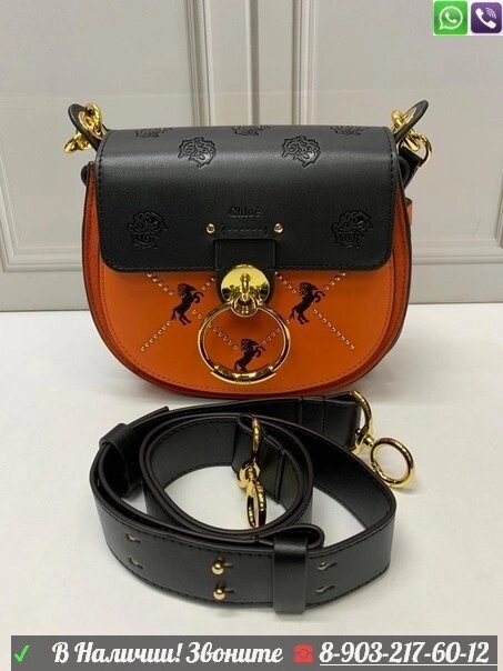 Сумка Chloe Tess Оранжевый от компании Интернет Магазин брендовых сумок и обуви - фото 1