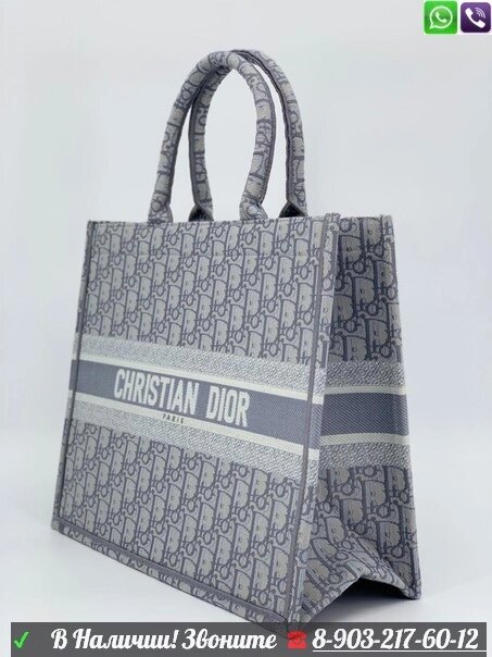 Сумка Christian Dior Book Tote Oblique Диор от компании Интернет Магазин брендовых сумок и обуви - фото 1