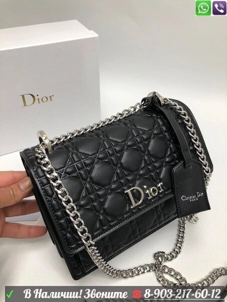 Сумка Christian Dior кожа икра Бежевый от компании Интернет Магазин брендовых сумок и обуви - фото 1