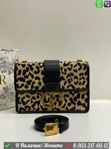 Сумка Dior 30 Montaigne леопардовая