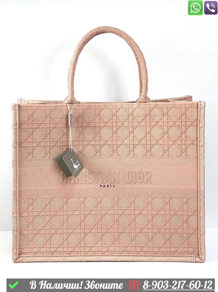 Сумка Dior Book Tote пудровая от компании Интернет Магазин брендовых сумок и обуви - фото 1