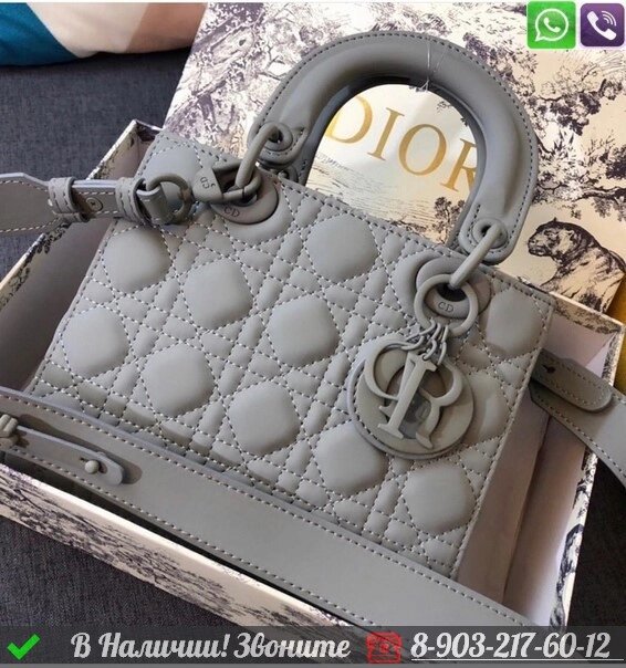 Сумка Dior Lady Dior My ABC Dior Серый от компании Интернет Магазин брендовых сумок и обуви - фото 1