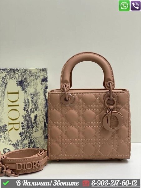 Сумка Dior Lady Dior My ABCDior Пудровый от компании Интернет Магазин брендовых сумок и обуви - фото 1