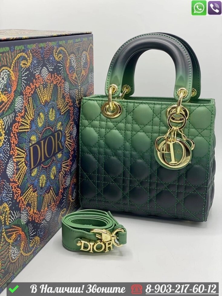 Сумка Dior Lady Dior Зеленый от компании Интернет Магазин брендовых сумок и обуви - фото 1