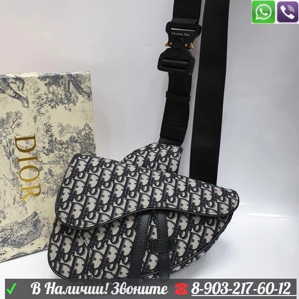 Сумка Dior Saddle поясная барсетка через плечо от компании Интернет Магазин брендовых сумок и обуви - фото 1
