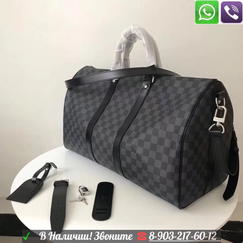 Сумка дорожная Louis Vuitton Keepall 55 Луи Виттон багаж спортивная от компании Интернет Магазин брендовых сумок и обуви - фото 1