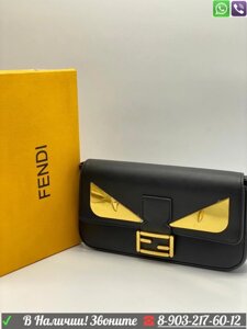 Сумка Fendi Baguette с металлическими глазами Красный