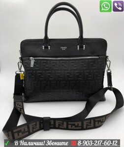 Сумка FENDI Фенди мужской портфель черный