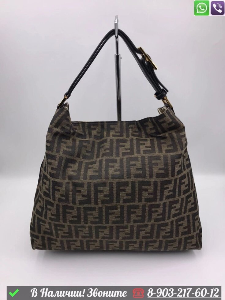 Сумка Fendi коричневый шоппер от компании Интернет Магазин брендовых сумок и обуви - фото 1