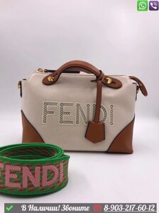 Сумка Fendi Roma тканевая Коричневый