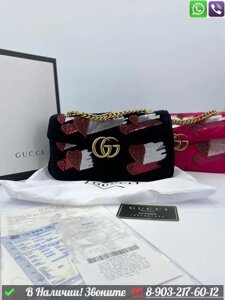 Сумка Gucci GG Marmont замшевая