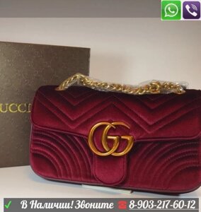 Сумка Gucci Marmont GG Велюровая