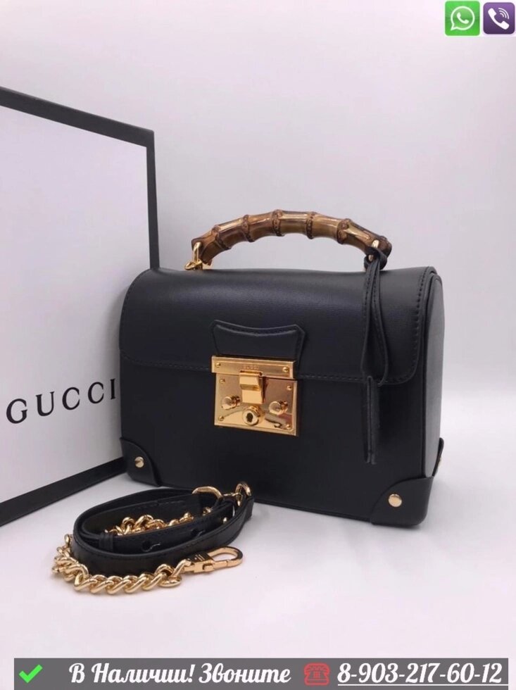 Сумка Gucci Padlock Черный от компании Интернет Магазин брендовых сумок и обуви - фото 1