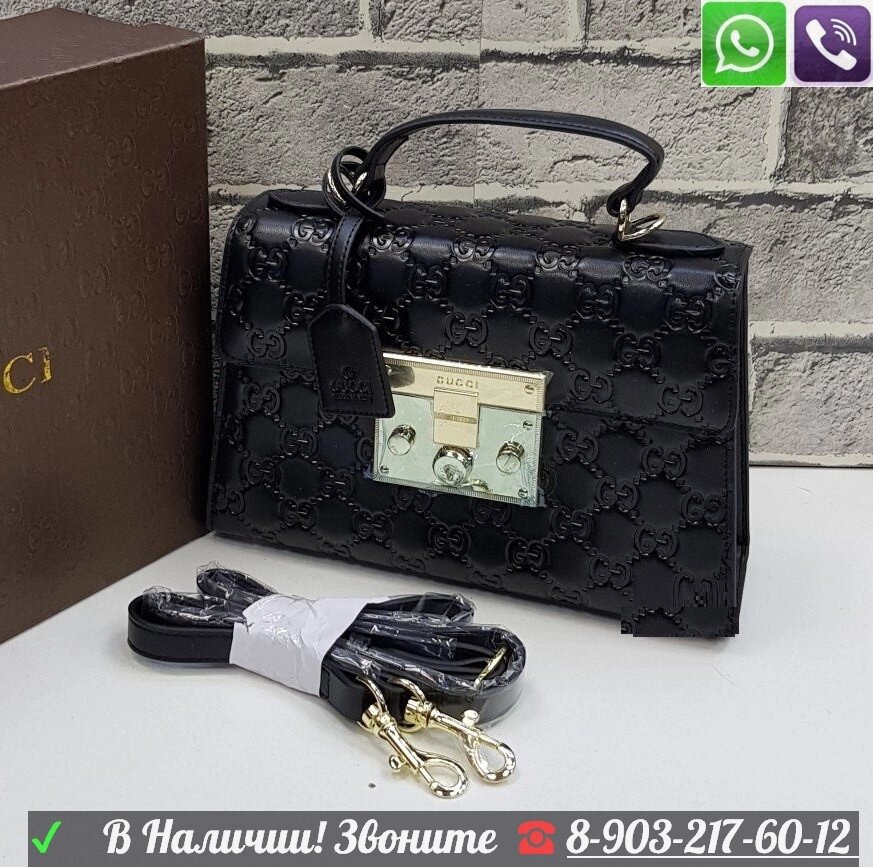 Сумка Gucci Padlock с логотипом от компании Интернет Магазин брендовых сумок и обуви - фото 1