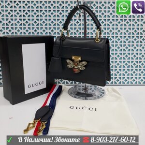 Сумка Gucci Queen Margaret Клатч черный матовый Красный