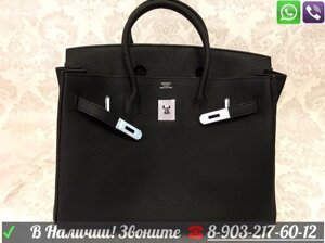 Сумка Hermes Birkin 35 Гермес Биркин серебро фурнитура Зеленый