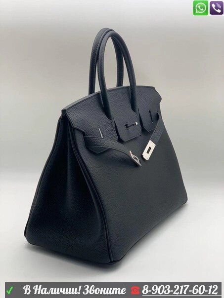 Сумка Hermes Birkin Гермес Birkin 35 черная от компании Интернет Магазин брендовых сумок и обуви - фото 1