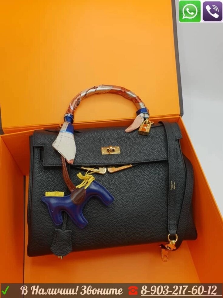 Сумка Hermes Kelly 32 Гермес Келли Бордовый от компании Интернет Магазин брендовых сумок и обуви - фото 1