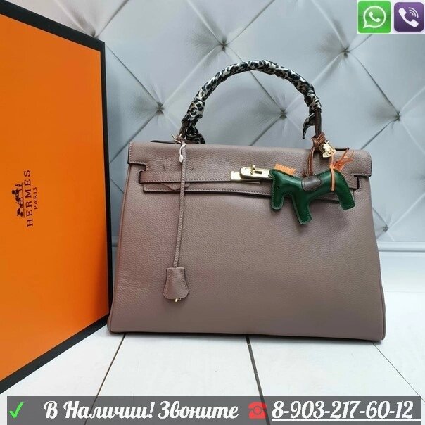 Сумка Hermes Kelly 40 Пудровый от компании Интернет Магазин брендовых сумок и обуви - фото 1