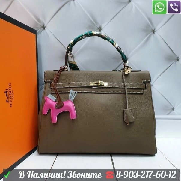 Сумка Hermes Kelly 40 Зеленый от компании Интернет Магазин брендовых сумок и обуви - фото 1