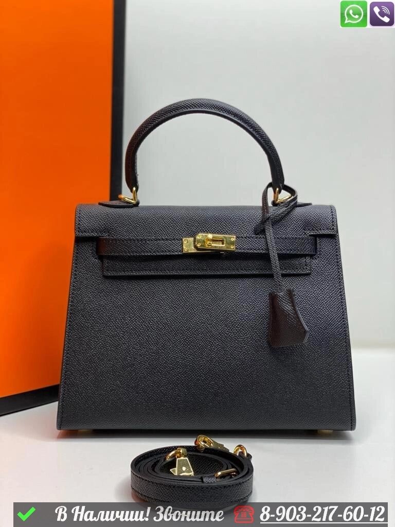 Сумка Hermes Kelly Черный от компании Интернет Магазин брендовых сумок и обуви - фото 1