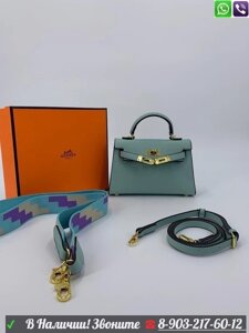 Сумка Hermes Kelly Гермес бирюзовый