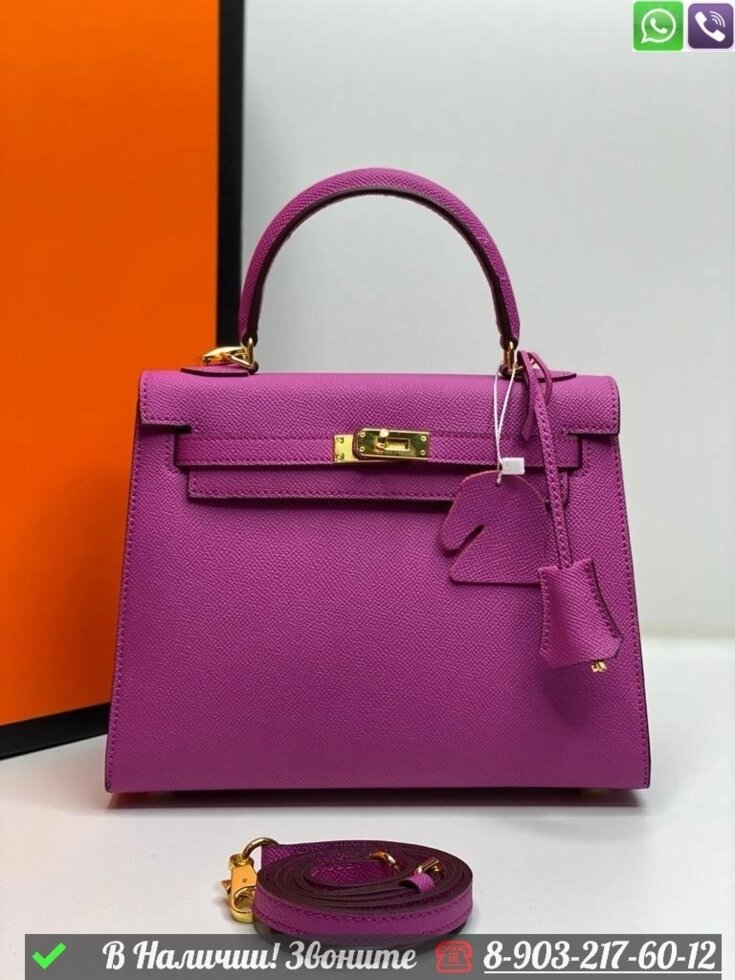 Сумка Hermes Kelly Розовый от компании Интернет Магазин брендовых сумок и обуви - фото 1