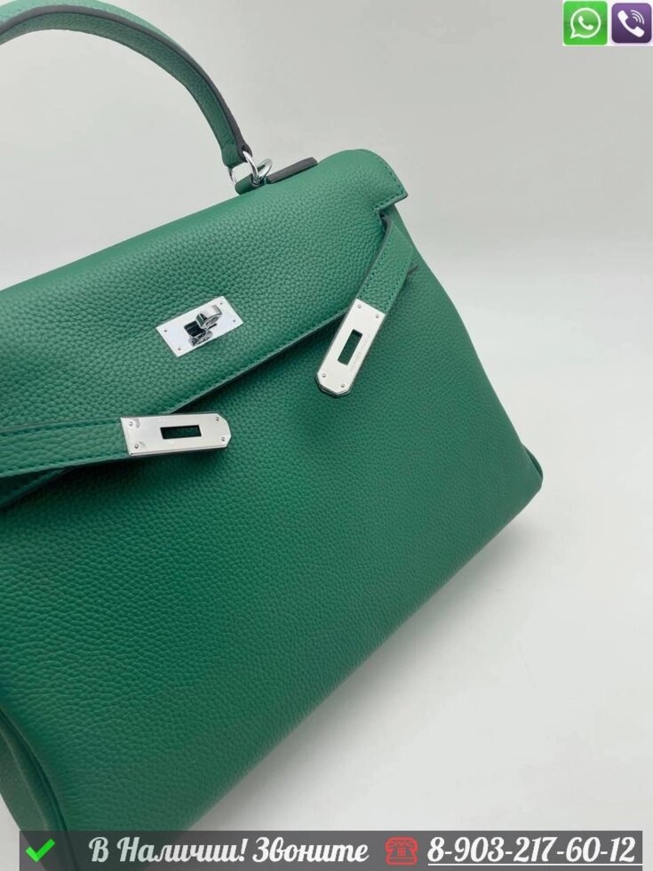 Сумка Hermes Kelly зеленая от компании Интернет Магазин брендовых сумок и обуви - фото 1