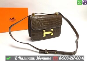 Сумка Hermes кожаная Черный