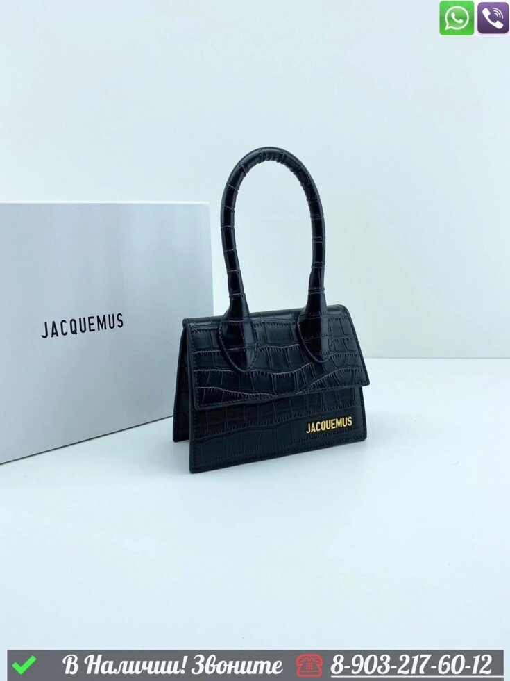 Сумка Jacquemus Le Chiquito Moyen Черный от компании Интернет Магазин брендовых сумок и обуви - фото 1