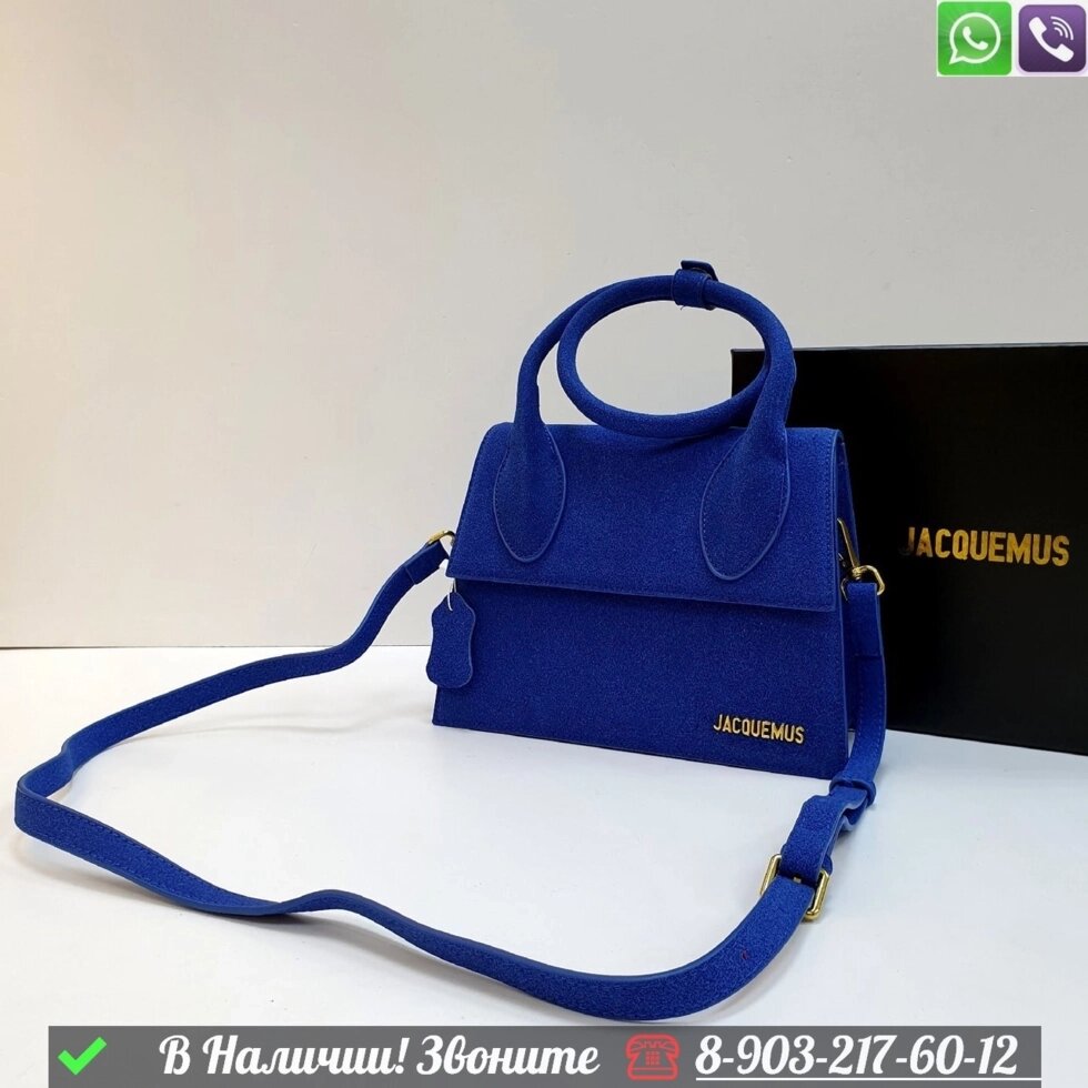 Сумка Jacquemus Le Chiquito Синий от компании Интернет Магазин брендовых сумок и обуви - фото 1