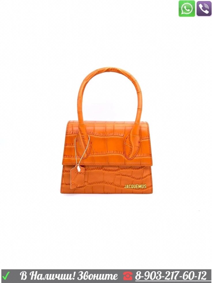 Сумка Jacquemus Le Grand Chiquito Оранжевый от компании Интернет Магазин брендовых сумок и обуви - фото 1