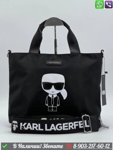 Сумка Karl Lagerfeld черная тканевая