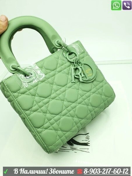 Сумка Lady Dior 25 Зеленый от компании Интернет Магазин брендовых сумок и обуви - фото 1