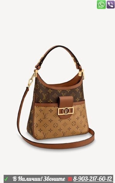 Сумка Louis Vuitton Dauphine PM коричневая от компании Интернет Магазин брендовых сумок и обуви - фото 1