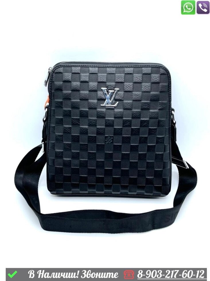 Сумка Louis Vuitton Discovery черная через плечо мужская от компании Интернет Магазин брендовых сумок и обуви - фото 1