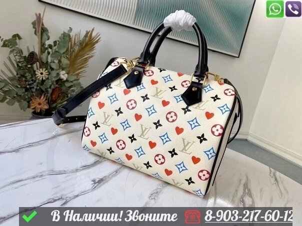 Сумка Louis Vuitton Game On Speedy 25 Черный от компании Интернет Магазин брендовых сумок и обуви - фото 1